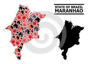 War Mosaic Map of Maranhao State