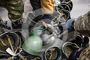 War of Russia against Ukraine. Kyiv territorial defense checkpoint