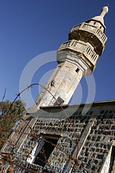 War-struck mosque