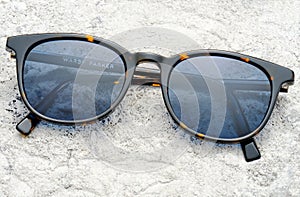 Warby parker Sunglasses on sand