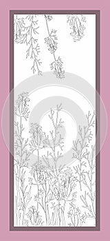 Wardrobe Glass Design Cdr Vector photo