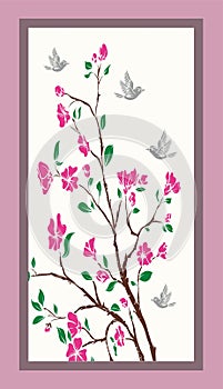 Wardrobe Glass Design Cdr Vector photo