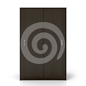 Wardrobe with closed sliding doors