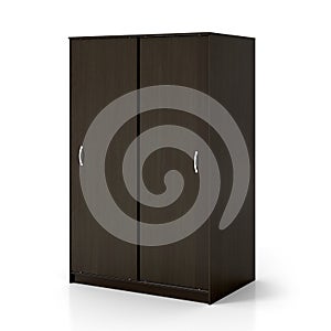 Wardrobe with closed sliding doors