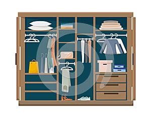 Wardrobe for cloths. vector illustration