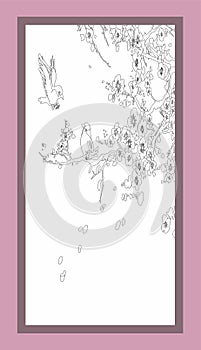 Wardrobe Glass Design Cdr Vector photo