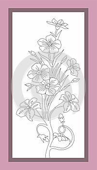 Wardrobe Glass Design Cdr Vector photo