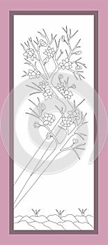 Wardrobe Glass Design Cdr Vector photo