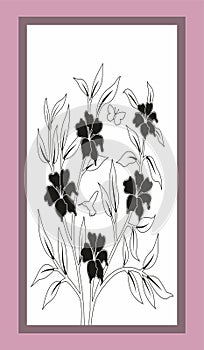Wardrobe Glass Design Cdr Vector photo