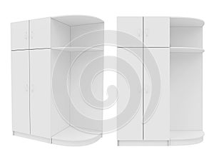 Wardrobe Isolated on White Background, 3D rendering