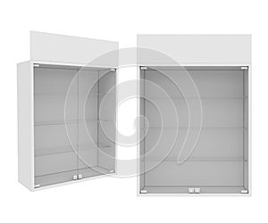 Wardrobe Isolated on White Background, 3D rendering