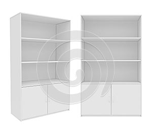 Wardrobe Isolated on White Background, 3D rendering