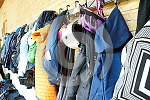 wardrobe rack with children clothes