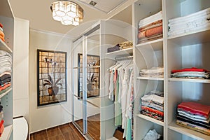 Wardrobe room in a private villa