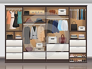 Wardrobe Storage Interior Realistic