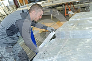 warehause worker in hardware store