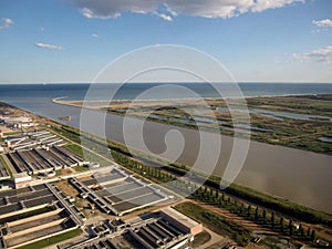 Warehouse Area In The River Outfall photo