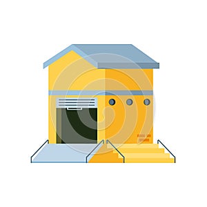 Warehouse building isolated icon