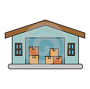 warehouse building isolated icon