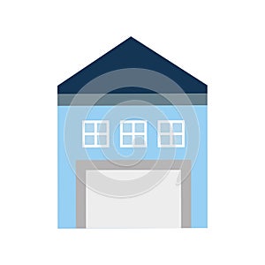 Warehouse building isolated icon