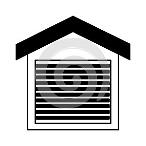 Warehouse building isolated icon