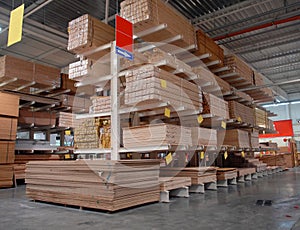 Warehouse of building materials