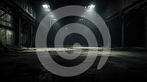 warehouse dark empty room