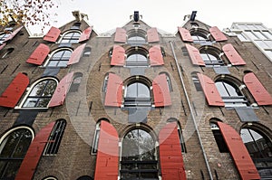 Warehouse facade in Amsterdam, Netherlands