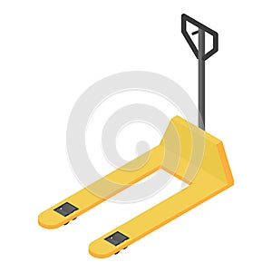 Warehouse forklift icon, isometric style