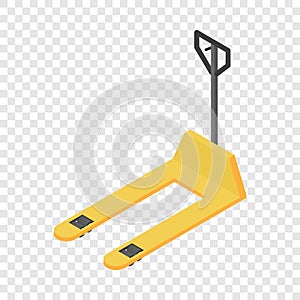 Warehouse forklift icon, isometric style