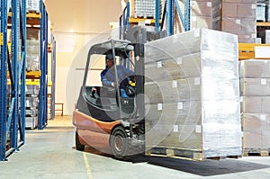 Warehouse forklift loader