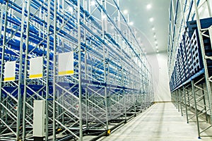 Warehouse freezer Logistics storage, loading and shipment