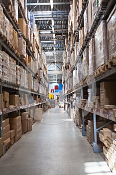 Warehouse with goods