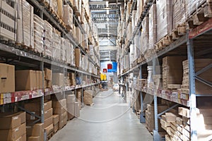 Warehouse with goods