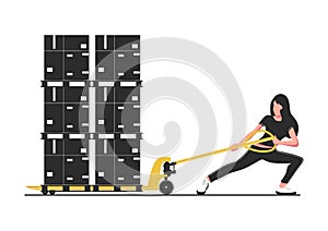 Warehouse hazards concept.