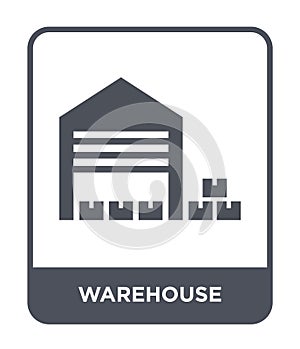 warehouse icon in trendy design style. warehouse icon isolated on white background. warehouse vector icon simple and modern flat