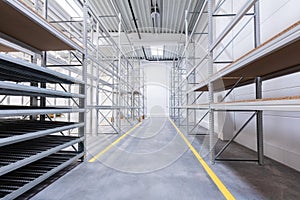 Warehouse industrial hall racking storage racks photo