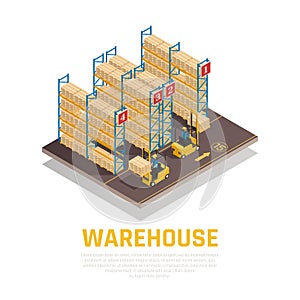 Warehouse Isometric Composition