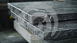 Warehouse with Large Marble Slabs in Various Patterns and Colors