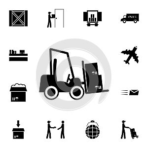 warehouse loader icon. Detailed set of logistic icons. Premium quality graphic design icon. One of the collection icons for websit