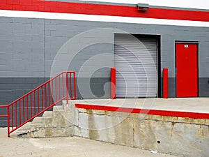 Warehouse: loading bay steps