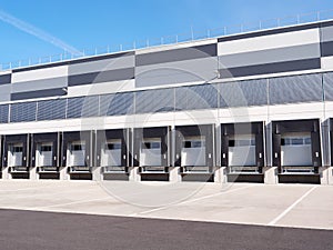 Warehouse Loading or unloading Ramp view at sunny day