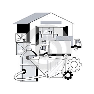 Warehouse logistics abstract concept vector illustration.