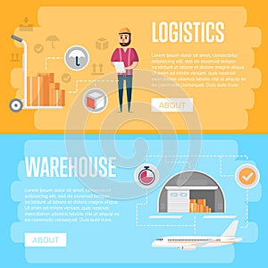 Warehouse logistics and management flyers