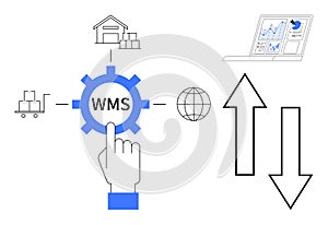 Warehouse Management System Highlighting Logistics Workflow and Data Visualization