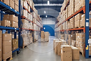 A warehouse with massive storage facilities.
