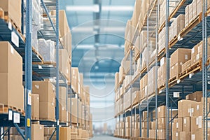 A warehouse with massive storage facilities.