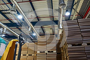 Warehouse with modern ventilation system full parcells
