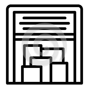 Warehouse online shop icon outline vector. Store sale