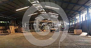 warehouse, plant and factory area and interior with machinery, inventories, shelves, pallets and boxes